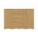 Ver imagem 5 de Cômoda Infantil 125cm 2 Portas e 4 Gavetas Realeza Multimóveis Mp4455 Madeirado Madeirado