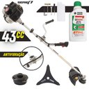 Ver imagem 2 de Roçadeira Cortador Aparador de Grama Á Gasolina Kawashima Kw43-le Série e + Óleo Stihl 2t