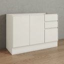 Ver imagem 2 de Balcão Pia 3 Portas 2 Gavetas 120cm 100% MDF Fineze Henn