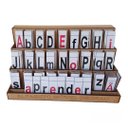 Ver imagem 5 de Alfabeto Móvel Degrau Educativos Pedagógicos Brinquedos Madeira Alfabetização Divertidos Criativos e