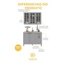 Ver imagem 5 de Armário de Cozinha Modulada Compacta Fidelitá Nara 100% MDF 2 Peças 120cm 6 Portas 2 Gavetas sem