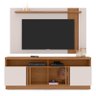 Conjunto Bancada TV até 60 Polegadas Polegadas Itapua C/Painel-Colibri - Natura Real / Off White - 1