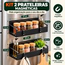 Ver imagem 2 de Kit Rack Prateleira Organizador Magnético Cozinha Geladeira Mult