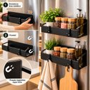 Ver mais imagens de Kit Rack Prateleira Organizador Magnético Cozinha Geladeira Mult