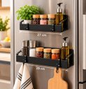 Ver imagem 5 de Kit Rack Prateleira Organizador Magnético Cozinha Geladeira Mult