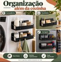 Ver imagem 6 de Kit Rack Prateleira Organizador Magnético Cozinha Geladeira Mult