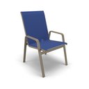 Ver imagem 2 de Kit 4 Cadeiras Riviera Piscina Alumínio Fendi Tela Azul