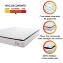 Ver imagem 2 de Colchão Casal Queen Molas Ensacadas City Pillow Top 158x198x23cm Branco-preto Hellen Branco-pre