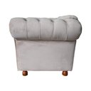 Ver imagem 3 de Poltrona Luiz XV Chesterfield Capitone Suede Nude