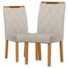 Cadeira para Mesa de Jantar Sarah Kit 2 Peças Ype/linho Palha - Nc - 1
