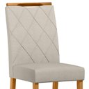 Ver imagem 2 de Cadeira para Mesa de Jantar Sarah Kit 2 Peças Ype/linho Palha - Nc