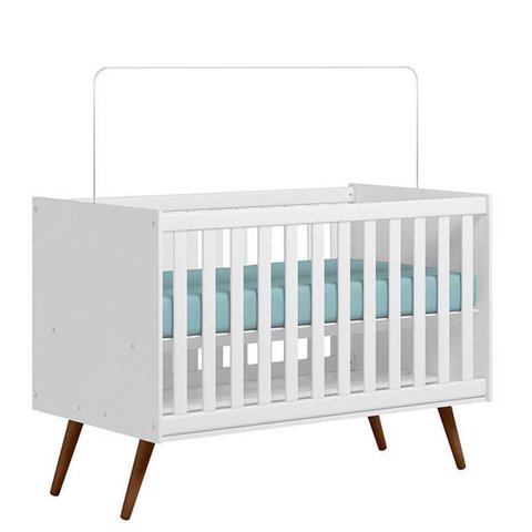 Berço Mini Cama Q Encanto Retro Branco - Qmovi