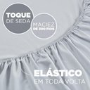 Ver imagem 3 de Jogo de Cama Casal 3 Peças Jolitex Ternille 300 Fios - Toque de Seda - Cinza