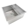 Kit Cuba 40x40 Aço Inox com Escorredor Technox - 1