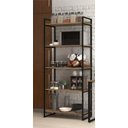 Ver imagem 3 de Kit Mesa + Estante Industrial Moderno Lançamento P/ Trabalhar Home office AJL Estilo Industrial