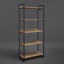 Ver imagem 4 de Kit Mesa + Estante Industrial Moderno Lançamento P/ Trabalhar Home office AJL Estilo Industrial
