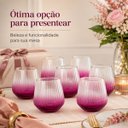 Ver imagem 7 de Jogo 6 Copos Blow Rosa Degradê 380ml em Vidro