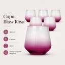 Ver imagem 2 de Jogo 6 Copos Blow Rosa Degradê 380ml em Vidro