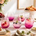 Ver mais imagens de Jogo 6 Copos Blow Rosa Degradê 380ml em Vidro