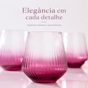 Ver imagem 6 de Jogo 6 Copos Blow Rosa Degradê 380ml em Vidro