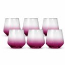 Ver imagem 1 de Jogo 6 Copos Blow Rosa Degradê 380ml em Vidro