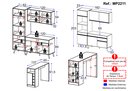 Ver imagem 3 de Cozinha Compacta com Bancada Americana/mesa Veneza Multimóveis Mp2211 Branco