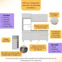 Ver imagem 2 de Cozinha Compacta com Bancada Americana/mesa Veneza Multimóveis Mp2211 Branco