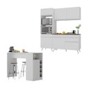Ver imagem 1 de Cozinha Compacta com Bancada Americana/mesa Veneza Multimóveis Mp2211 Branco