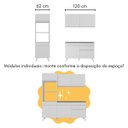 Ver imagem 5 de Cozinha Compacta com Bancada Americana/mesa Veneza Multimóveis Mp2211 Branco