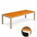Ver imagem 3 de Mesa de Jantar Majestic 8 Lugares Retangular Alumínio Madeira Maciça Amadeirado