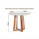 Ver imagem 3 de Mesa Sala de Jantar 4 Lugares Redonda Madeira Maciça Áustria Espresso Móveis Marrom/Champagnhe/Off White