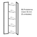 Ver imagem 5 de Estante de Canto 5 Prateleiras 202 Cm Li022 Canela Branco Kpb