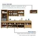 Ver imagem 5 de Cozinha Completa Modulada 7 Peças 14 Portas 6 Gavetas 100% MDF Simone Mendes Marrom/Carvalho/Greige