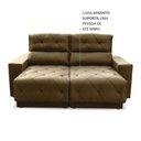 Ver imagem 4 de Sofá Retrátil/Reclinável Belga 1,80m Suede Velut com Molas no Assento