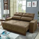 Ver imagem 1 de Sofá Retrátil/Reclinável Belga 1,80m Suede Velut com Molas no Assento