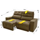 Ver imagem 3 de Sofá Retrátil/Reclinável Belga 1,80m Suede Velut com Molas no Assento
