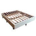 Ver imagem 2 de Base para Cama Box Queen Base Cama Box Estrutura em Madeira Desmontável Branco 156cm