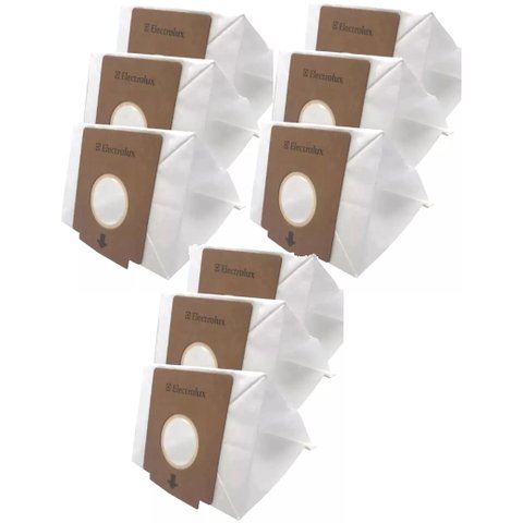 Kit com 9 Sacos Aspirador Sbene Lis11 Listo Listp Neo09 Neo10 Neo11 Neo12 Neo16 Pet Lover Electrolux