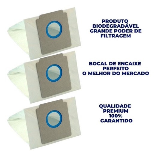 Kit com 9 Sacos Aspirador Sbene Lis11 Listo Listp Neo09 Neo10 Neo11 Neo12 Neo16 Pet Lover Electrolux - 6