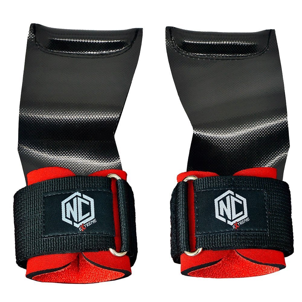 Luva Palmar Grip Lion Nc Extreme - Preto com Vermelho:preto/vermelho/p