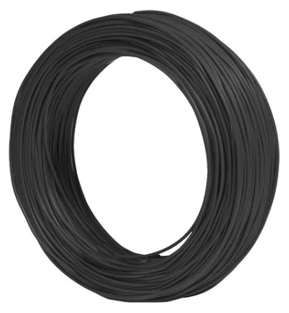 Fio Cabinho Preto Flexível Cobre 0,50mm Rolo com 25m