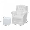 Ver imagem 4 de Poltrona Amamentação Balanço com Puff Lara Corino Branco