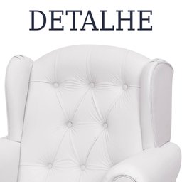 Poltrona Amamentação Balanço com Puff Lara Corino Branco - 2