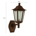 Ver imagem 3 de 12 Arandelas Clássica Colonial Luminárias de Parede Marrom Lente Fosca