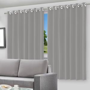 Cortina Blackout Película Cinza com Ilhós - 200x140cm:cinza