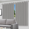 Cortina Blackout Película Cinza com Ilhós - 200x140cm:cinza - 1