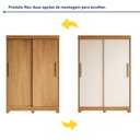 Ver imagem 4 de Guarda-Roupa Solteiro 2 Portas de Correr e 2 Gavetas Flex com Pés MDF Amanda Marrom/Cinamomo
