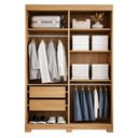 Ver imagem 6 de Guarda-Roupa Solteiro 2 Portas de Correr e 2 Gavetas Flex com Pés MDF Amanda Marrom/Cinamomo