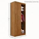 Ver imagem 7 de Guarda Roupa Casal Modulado de Canto 11 Portas de Bater 4 Gavetas MDP Cinamomo Multimóveis 287cm