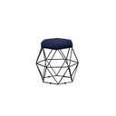 Ver imagem 2 de Kit 6 Puffs Vanessa Decorativos Aramado Preto - Azul Marinho